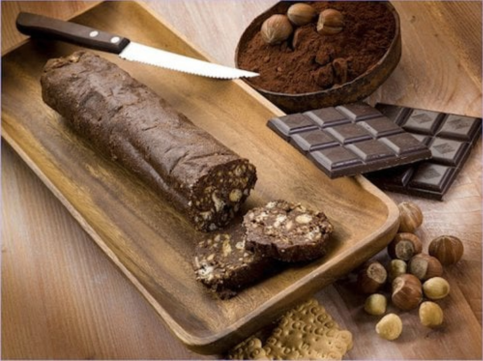 Вкусный десерт Шоколадная колбаса Рецепт приготовления