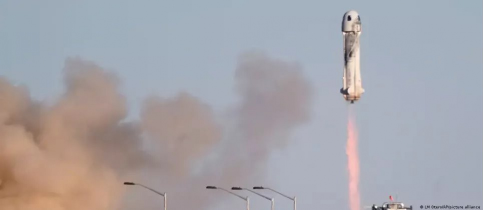 Запуск ракеты New Shepard в Техасе в 2021 году. Фото: LM Otero/AP/picture alliance