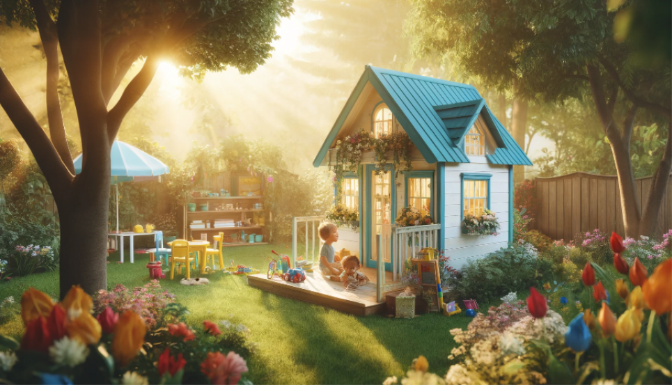 5 креативних ідей для літніх дитячих будиночків, які захоплять вашу дитину Зображення згенероване ШІ
