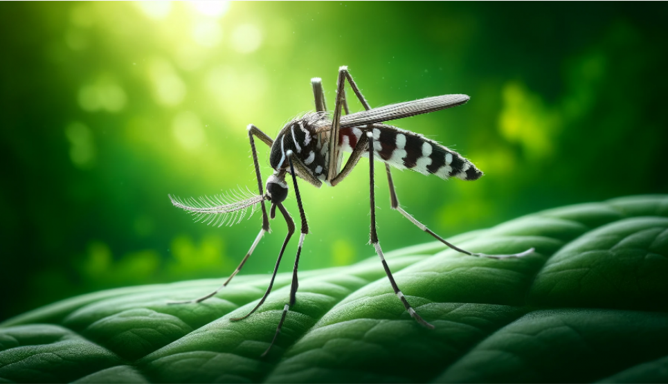 Азійський тигровий комар. Зображення згенероване ШІ