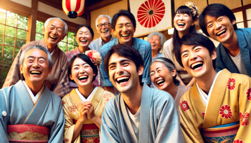 Японців законодавчо закликали сміятися хоча б раз на день для зміцнення здоров'я Зображення згенероване ШІ