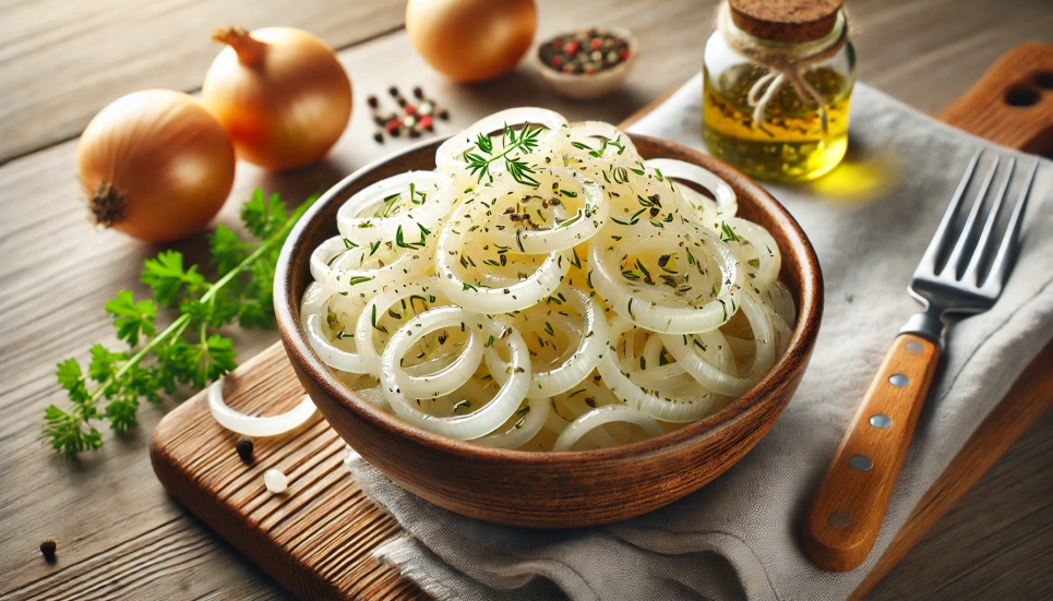 Ідеальний маринад для пікантної та хрусткої цибулі Зображення створене ШІ