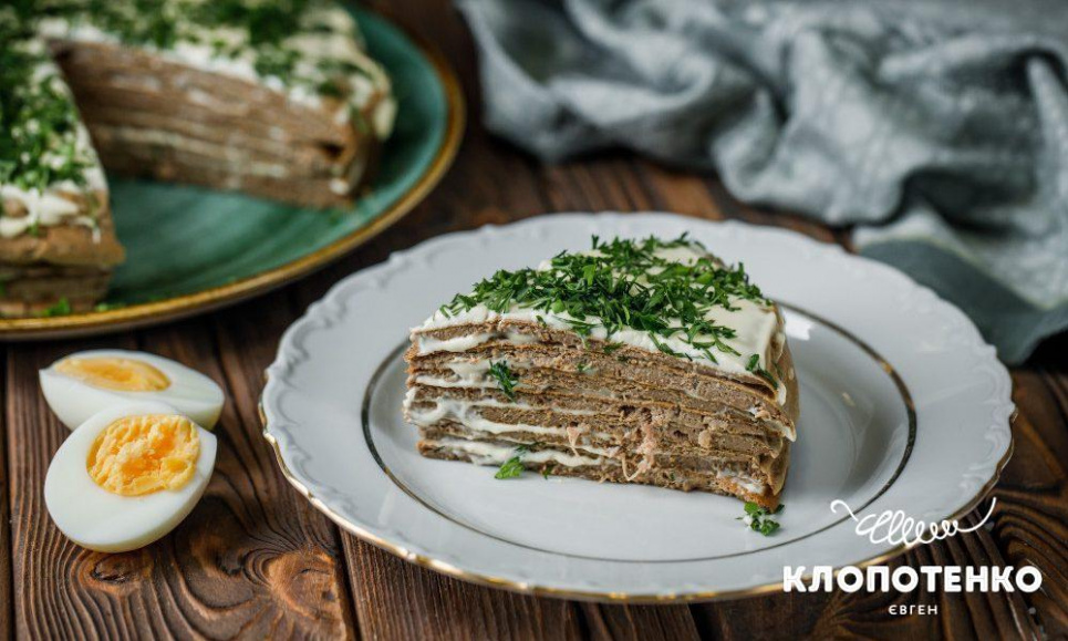 Ніжний печінковий торт від Євгена Клопотенка Ніжний печінковий торт від Євгена Клопотенка