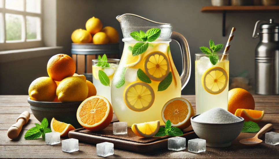 У спеку саме те: простий рецепт домашнього лимонаду Зображення згенеровано ШІ