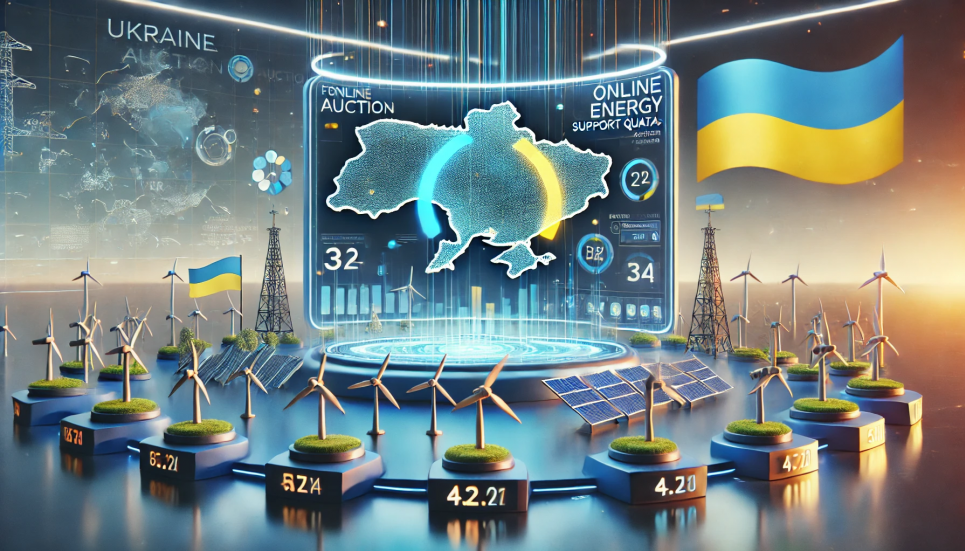 Объявлен первый в Украине онлайн-аукцион по распределению квоты поддержки «зеленой» энергетики Изображение создано ИИ