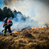 Фото: пожар в результате поджога сухой травы / ГСЧС