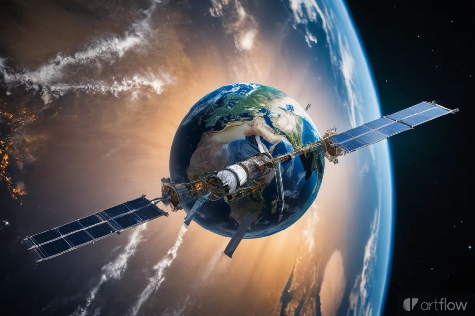 Космічна криза на горизонті: через глобальне потепління ми можемо втратити 66 % супутників Зображення згенеровано ШІ