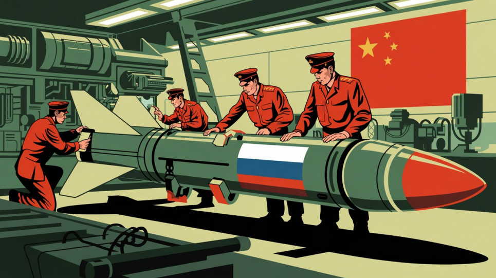 Китай копіює російські системи озброєнь шляхом шпигунства й масово розкрадає інтелектуальну власність і технології Зображення згенеровано ШІ