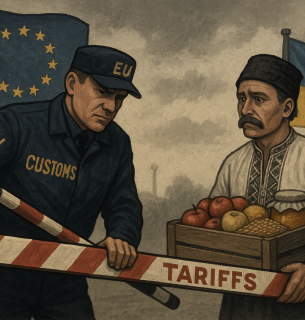 ЄС збирається повернути мита на товари з України Зображення згенеровано ШІ
