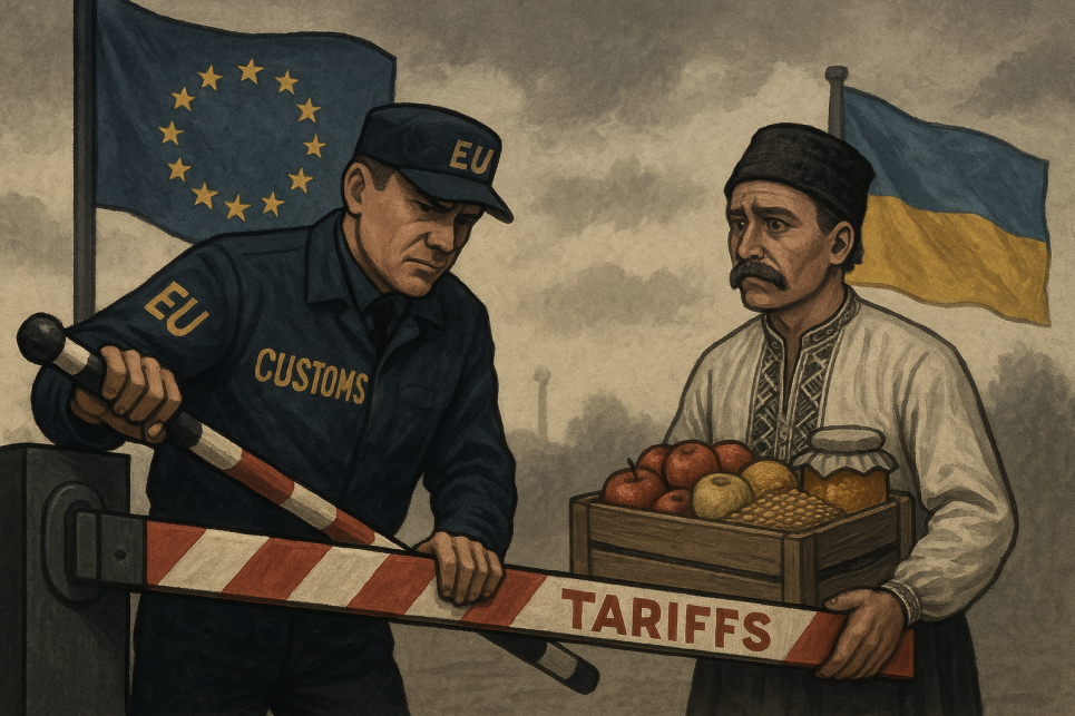 ЄС збирається повернути мита на товари з України Зображення згенеровано ШІ