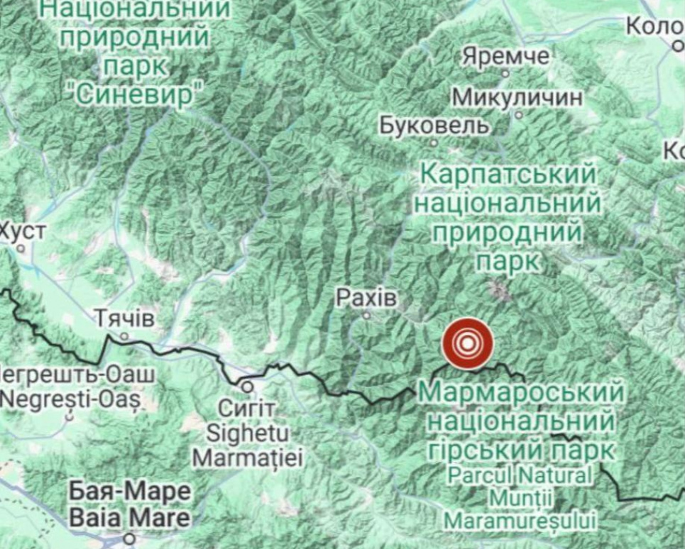 На Закарпатье вчера зафиксировали два неощутимых землетрясения 
