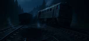 Диверсії на рейках — рейкова війна знову набирає обертів у РФ Зображення згенеровано ШІ