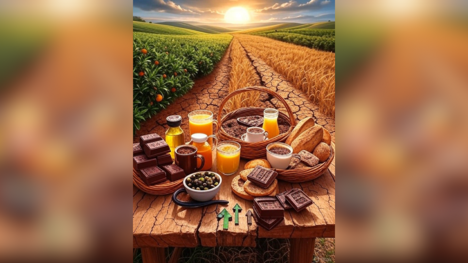 Занадто дорогі продукти? Поскаржимося на зміну клімату! Зображення згенеровано ШІ