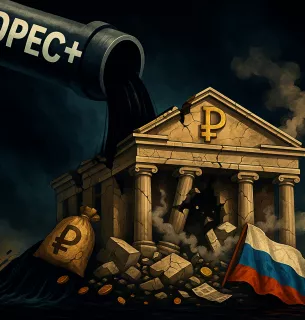 Нафтовий тиск. Як нова стратегія ОПЕК+ б’є по Кремлю — і допомагає Україні Зображення згенеровано ШІ