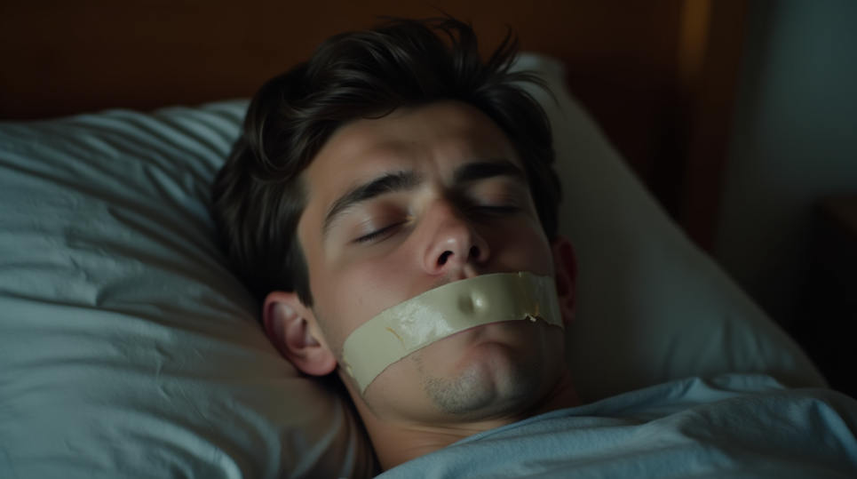 Тейпирование рта во время сна – не спасение, а риск для здоровья Изображение сгенерировано ИИ