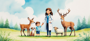 Всемирный день борьбы с зоонозами как животные и природа формируют наше здоровье Всемирный день борьбы с зоонозами. Иллюстрация создана ИИ