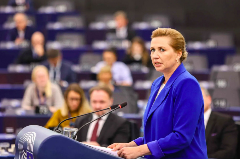 Виступ Метте Фредеріксен на пленарному засіданні Європарламенту
