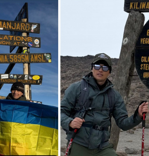 Закарпатець підняв прапор України на Кіліманджаро — найвищій вершині Африки