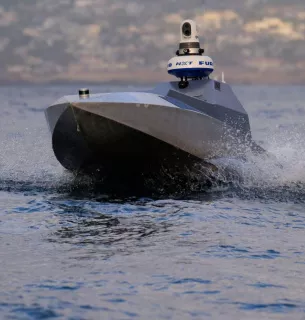 Новый морской дрон Quickfish выдерживает штормы до 6 баллов и работает без экипажа Фото: Quickfish. Seasats
