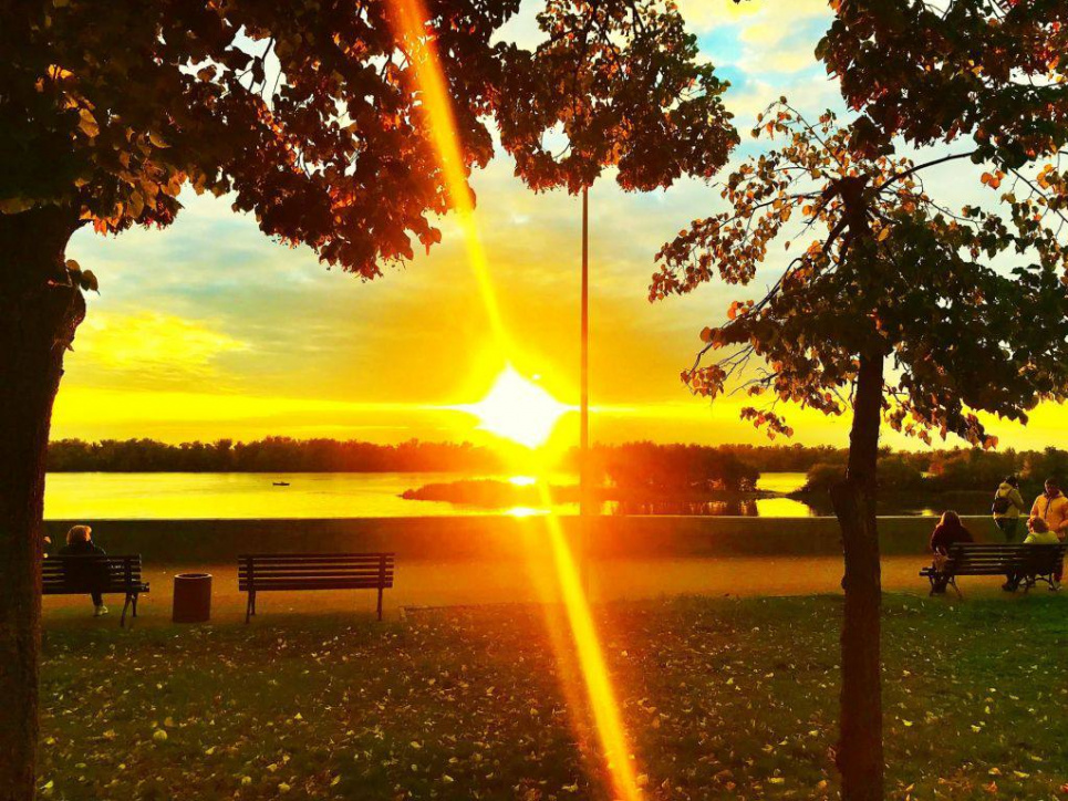 Осінній Кременчук: Золотаво-багряний вибух кольорів у Придніпровському парку та на набережній. Фото: Анатолій Сербін