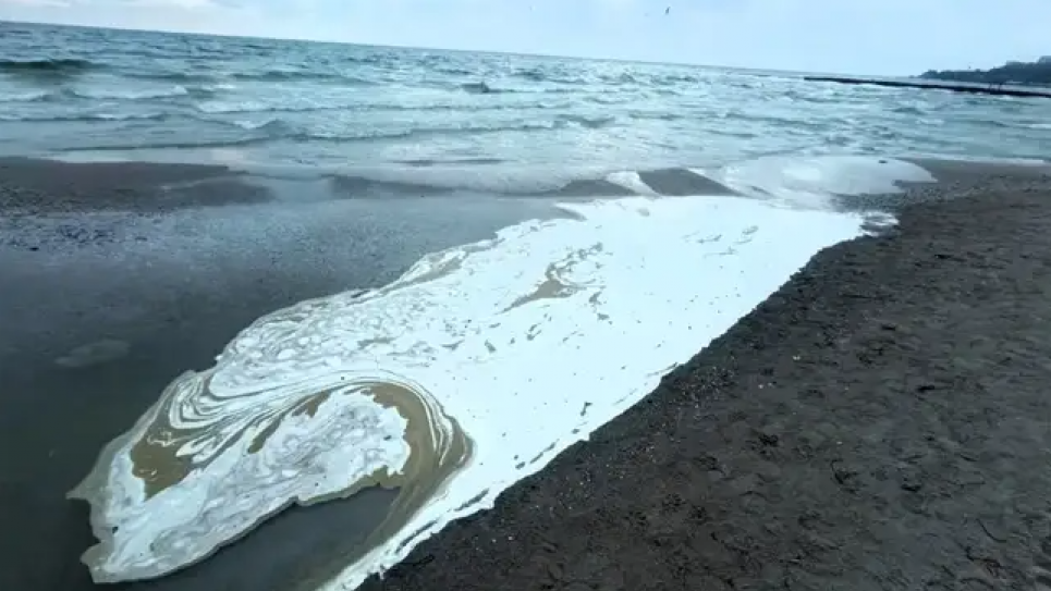 Забруднення узбережжя в Одесі.
Фото: Владислав Балінський