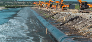 Будівництво водогону на Миколаївщині, червень 2025 року. Фото: ТОВ "ГК "Автострада"