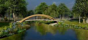 Новый мост на Оболони: строительство в парке Наталка