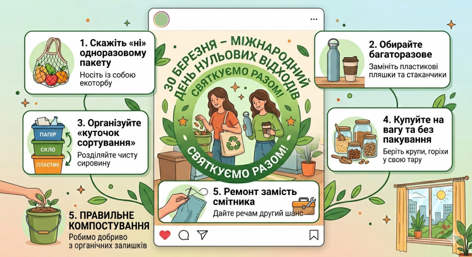 5 кроків до Zero Waste: як почати жити без сміття