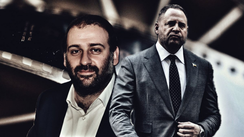 Тимур Міндіч та Андрій Єрмак. Фото: lyas Tayfun Salc / Anadolu via Getty Images; Matej Divizna / Getty Images; kyivindependent.com. Колаж: Slawa TV