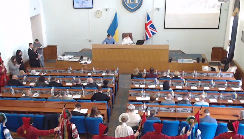 Фото: скріншот відео Онлайн-трансляції 61 сесії Житомирської міської ради 28.04.2026