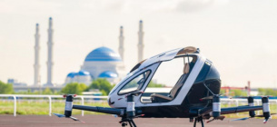 В Астані вперше випробували безпілотне аеротаксі з людиною на борту