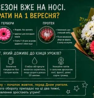Шкільний сезон вже на носі. Які квіти обрати на 1 вересня?